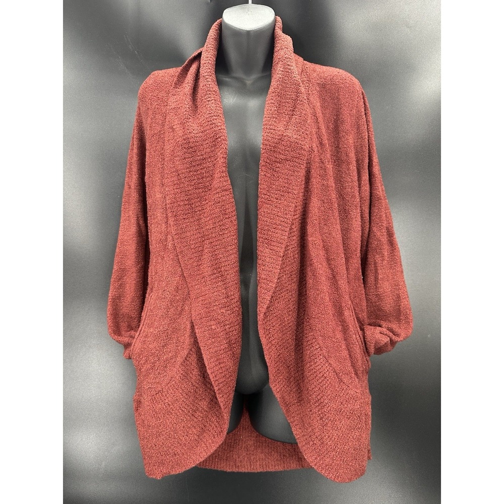 Max & Mia Women's Small Long Sleeve Open Front Cardigan Burgundy